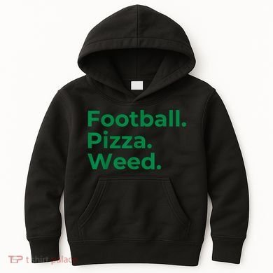 Football Pizza Weed Kids Hoodie