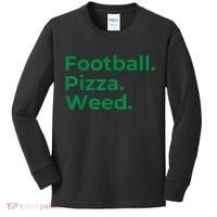 Football Pizza Weed Kids Long Sleeve Shirt thumb 0