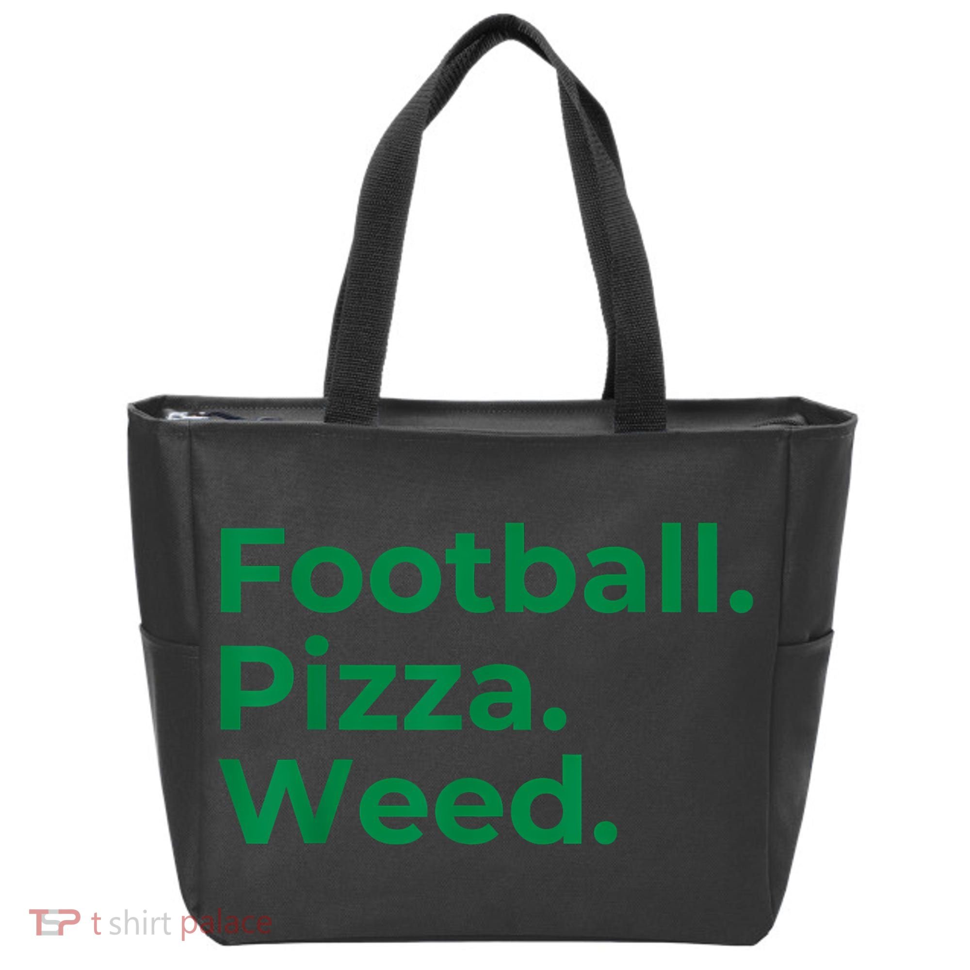 Football Pizza Weed Tote Bag