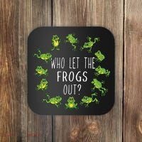 Funny Passover Who Let The Frogs Out Jewish Seder Coaster thumb 0