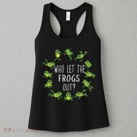 Funny Passover Who Let The Frogs Out Jewish Seder Women's Tank Top thumb 3