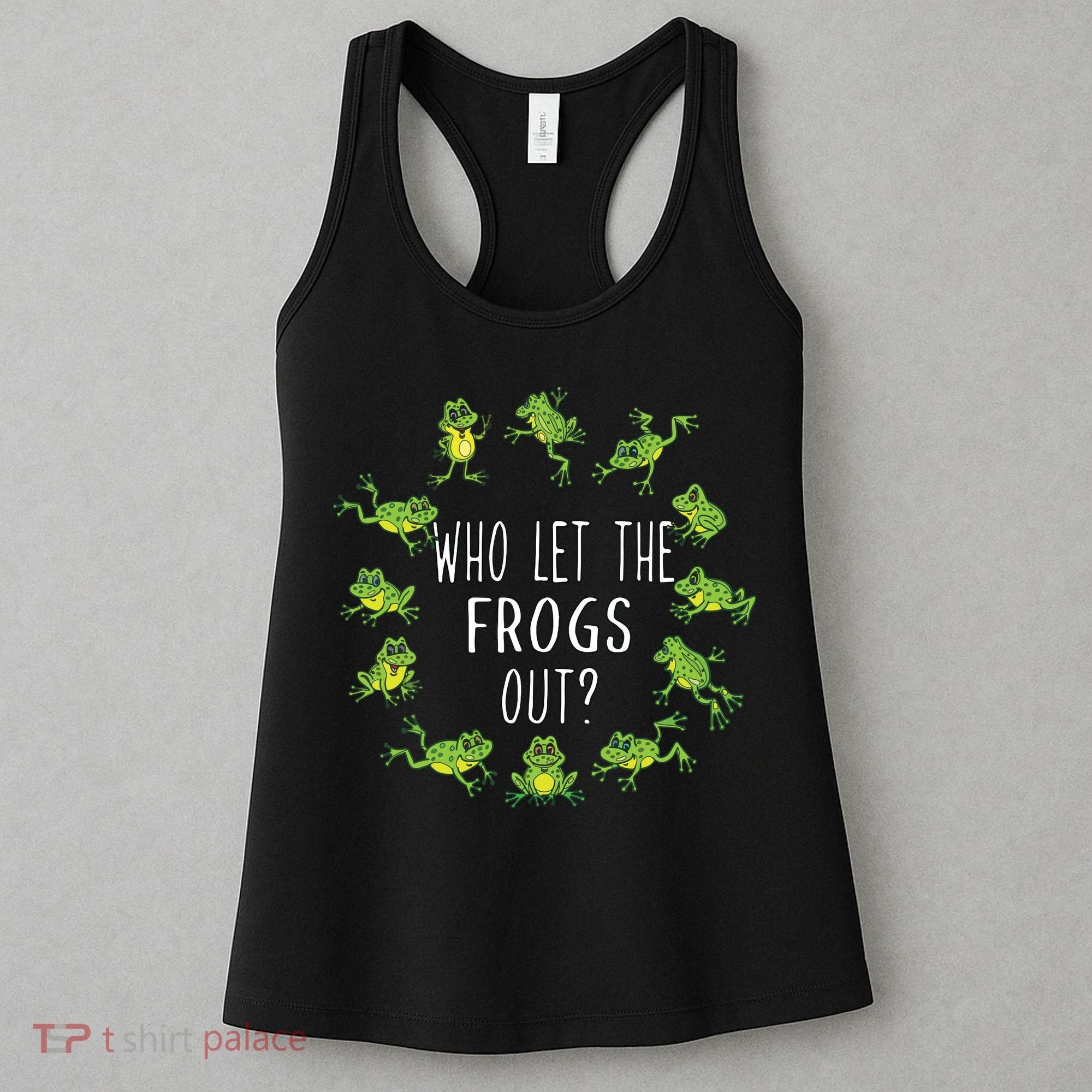 Funny Passover Who Let The Frogs Out Jewish Seder Women's Tank Top