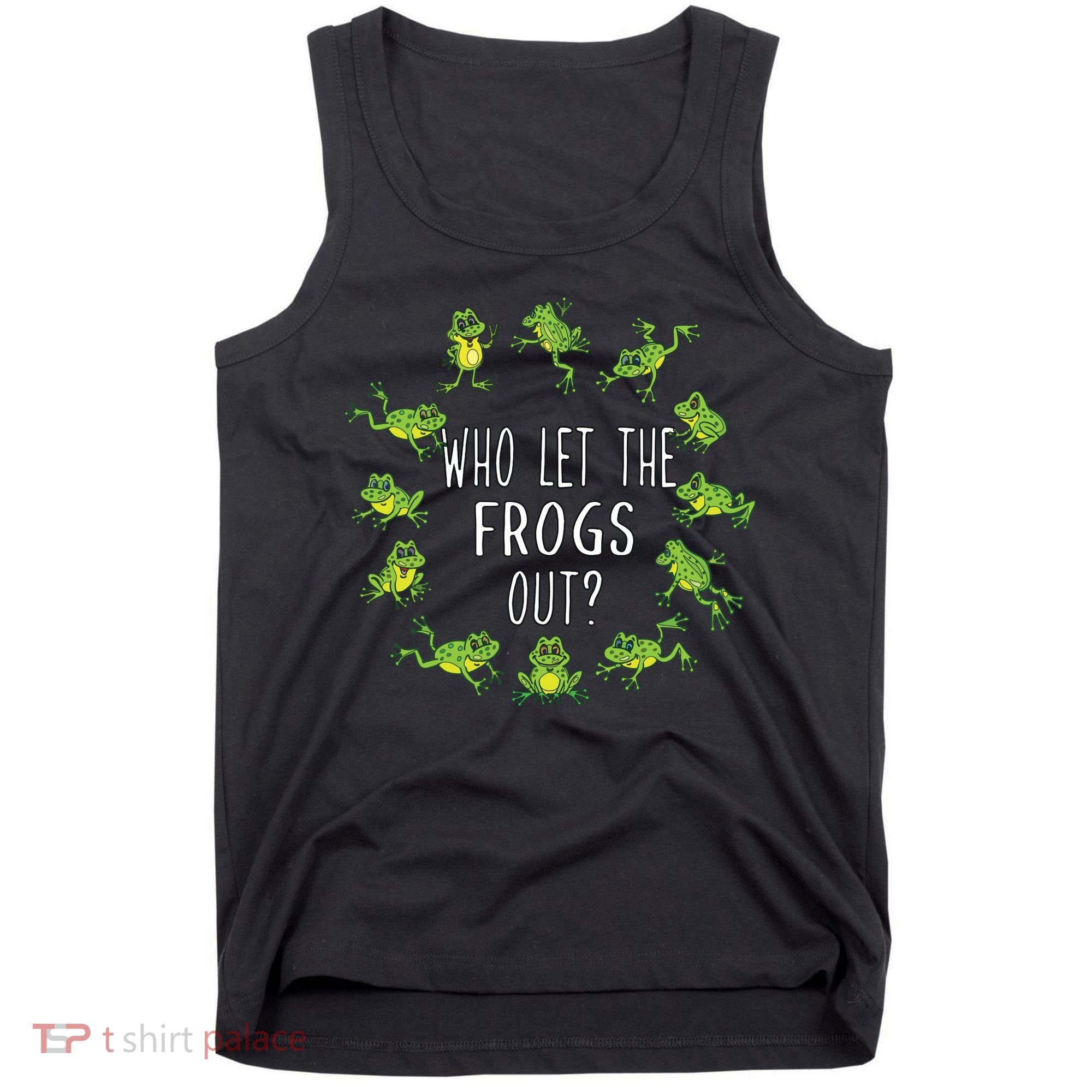 Funny Passover Who Let The Frogs Out Jewish Seder Tank Top