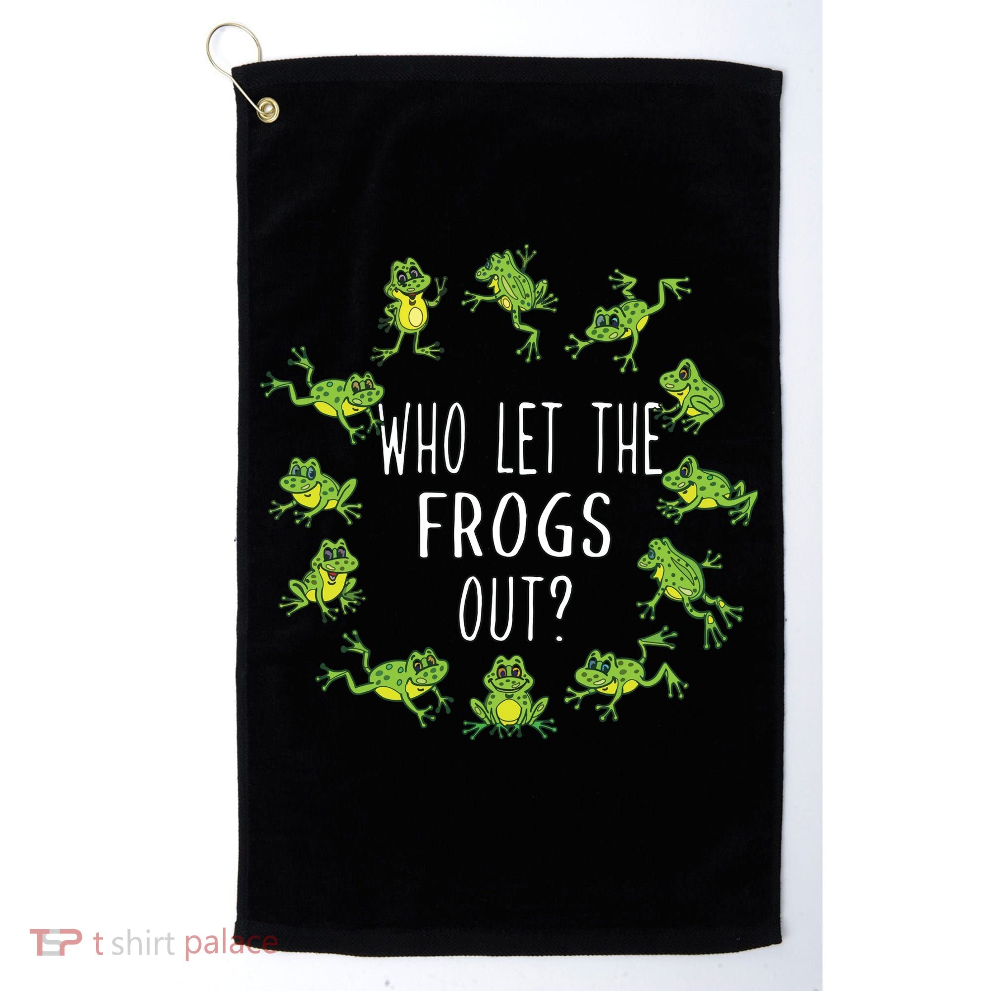Funny Passover Who Let The Frogs Out Jewish Seder Golf Towel