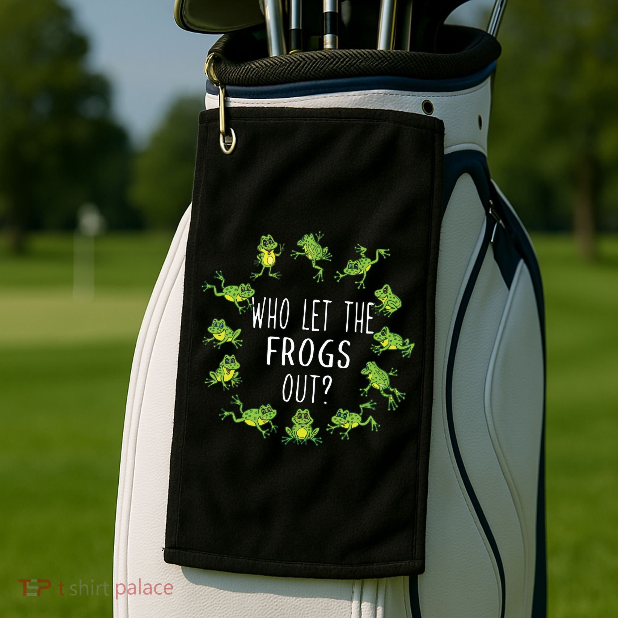 Funny Passover Who Let The Frogs Out Jewish Seder Golf Towel