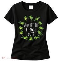 Funny Passover Who Let The Frogs Out Jewish Seder Women's T-Shirt thumb 0