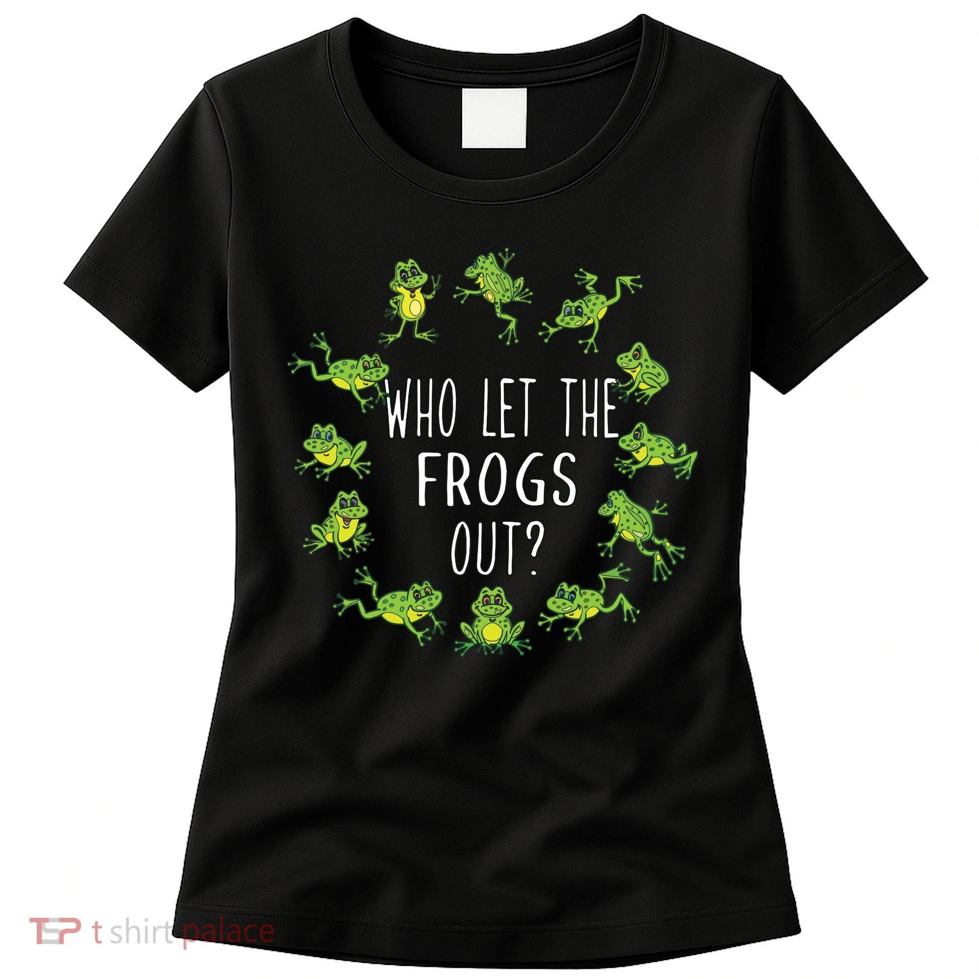 Funny Passover Who Let The Frogs Out Jewish Seder Women's T-Shirt