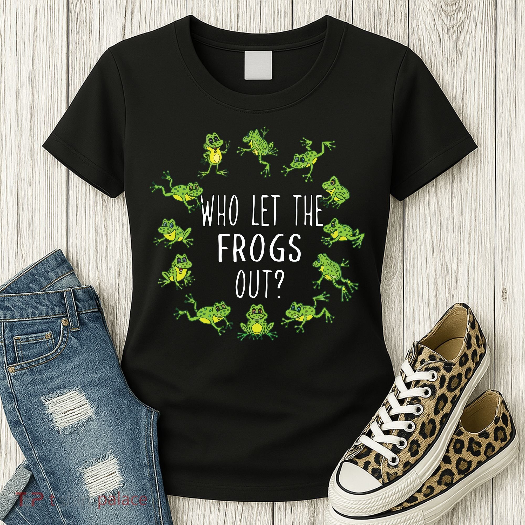 Funny Passover Who Let The Frogs Out Jewish Seder Women's T-Shirt