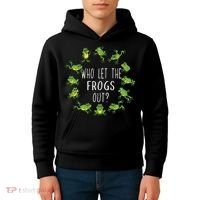 Funny Passover Who Let The Frogs Out Jewish Seder Kids Hoodie thumb 4