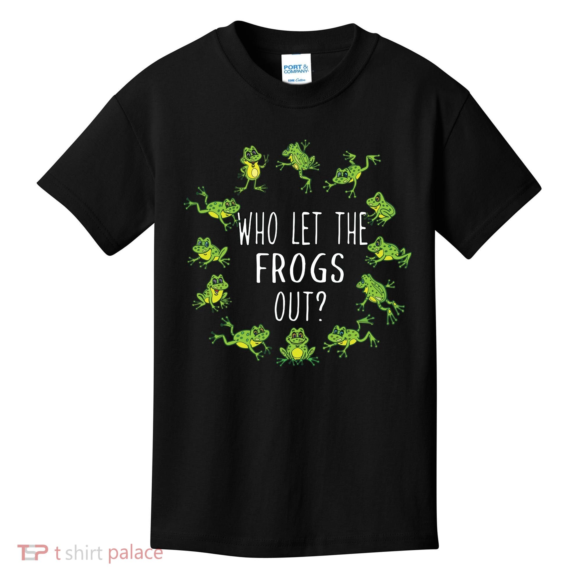 Funny Passover Who Let The Frogs Out Jewish Seder Kids T-Shirt