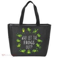 Funny Passover Who Let The Frogs Out Jewish Seder Tote Bag thumb 0