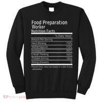 Food Preparation Worker Nutritional Facts Thanksgiving Xmas Sweatshirt thumb 0
