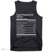 Food Preparation Worker Nutritional Facts Thanksgiving Xmas Tank Top thumb 0