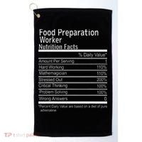 Food Preparation Worker Nutritional Facts Thanksgiving Xmas Golf Towel thumb 0