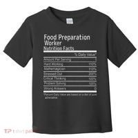 Food Preparation Worker Nutritional Facts Thanksgiving Xmas Toddler T-Shirt thumb 0