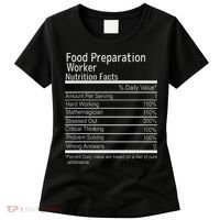 Food Preparation Worker Nutritional Facts Thanksgiving Xmas Women's T-Shirt thumb 0