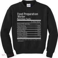 Food Preparation Worker Nutritional Facts Thanksgiving Xmas Kids Sweatshirt thumb 0