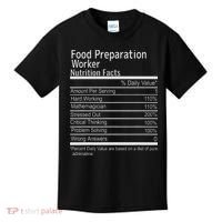 Food Preparation Worker Nutritional Facts Thanksgiving Xmas Kids T-Shirt thumb 0