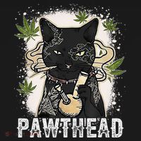 Funny Pawthead Weed Cat Smoking High Cannabis Cat 420 Stoner Toddler T-Shirt thumb 4