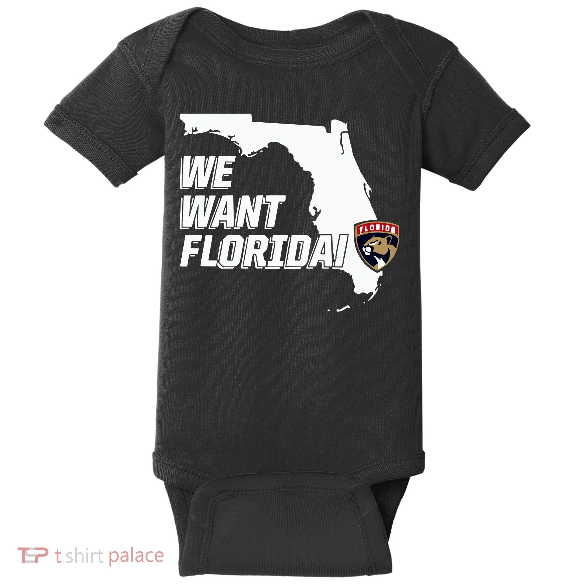 Florida Panther We Want Florida Baby Bodysuit