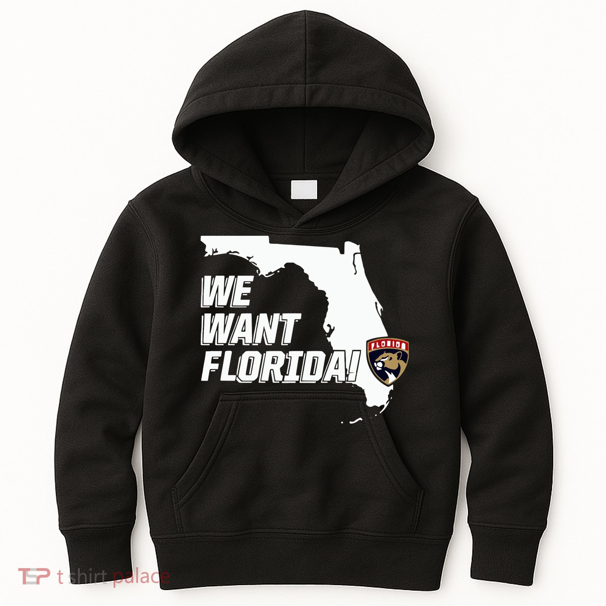 Florida Panther We Want Florida Kids Hoodie