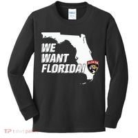 Florida Panther We Want Florida Kids Long Sleeve Shirt thumb 0