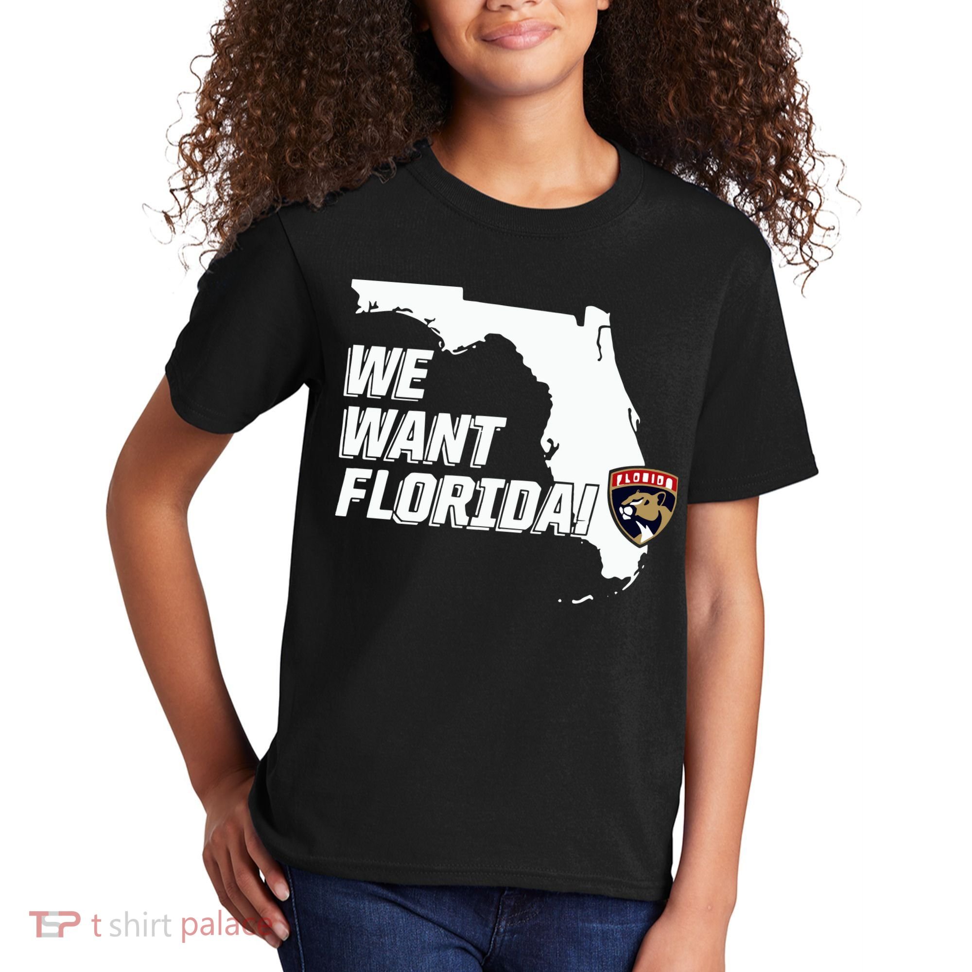 Florida Panther We Want Florida Kids T-Shirt