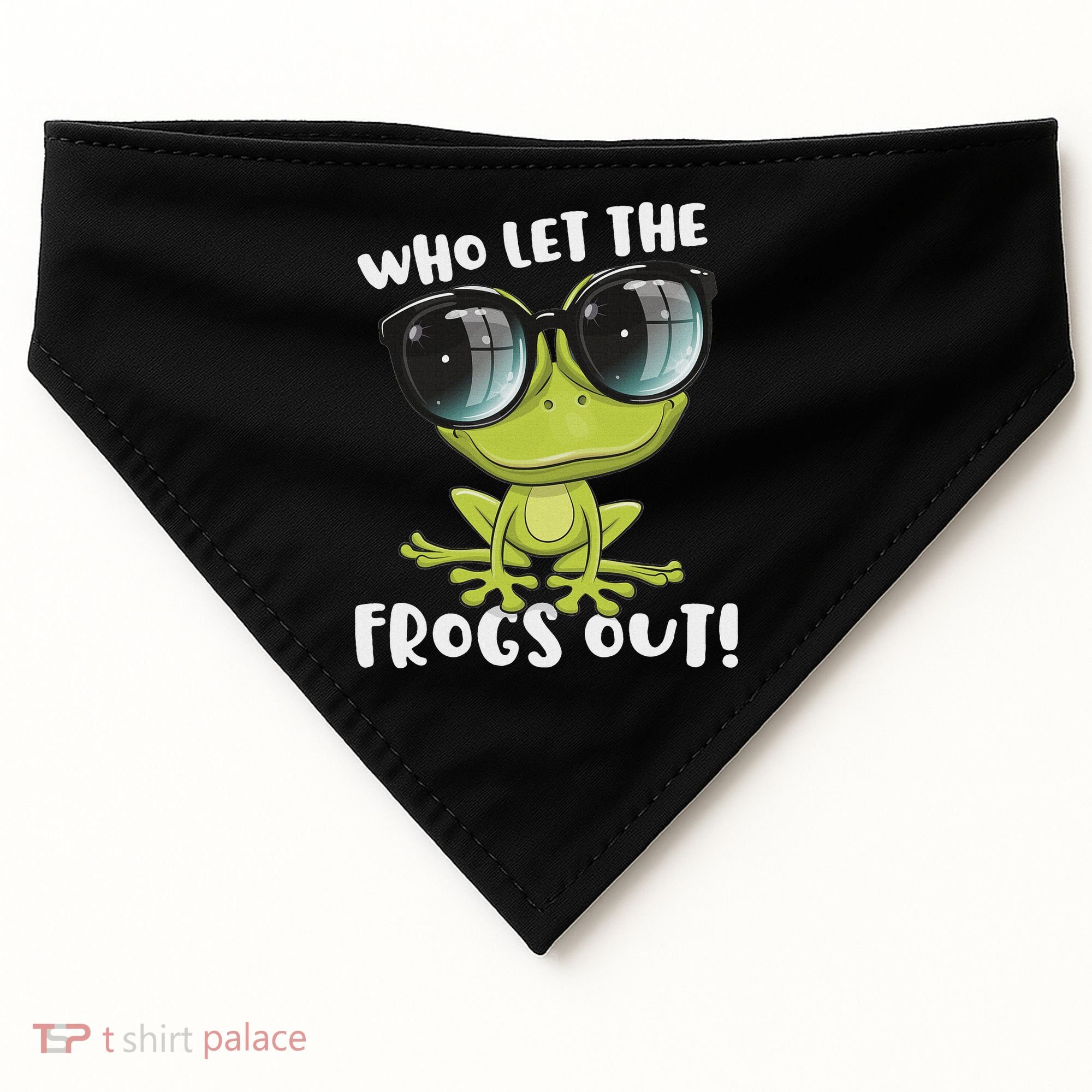 Funny Passover Who Let The Frogs Ou Jewish Seder USA-Made Doggie Bandana
