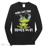 Funny Passover Who Let The Frogs Ou Jewish Seder Long Sleeve Shirt thumb 0