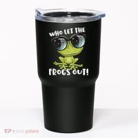 Funny Passover Who Let The Frogs Ou Jewish Seder Tumbler thumb 0
