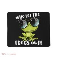 Funny Passover Who Let The Frogs Ou Jewish Seder Mousepad thumb 0