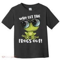 Funny Passover Who Let The Frogs Ou Jewish Seder Toddler T-Shirt thumb 0