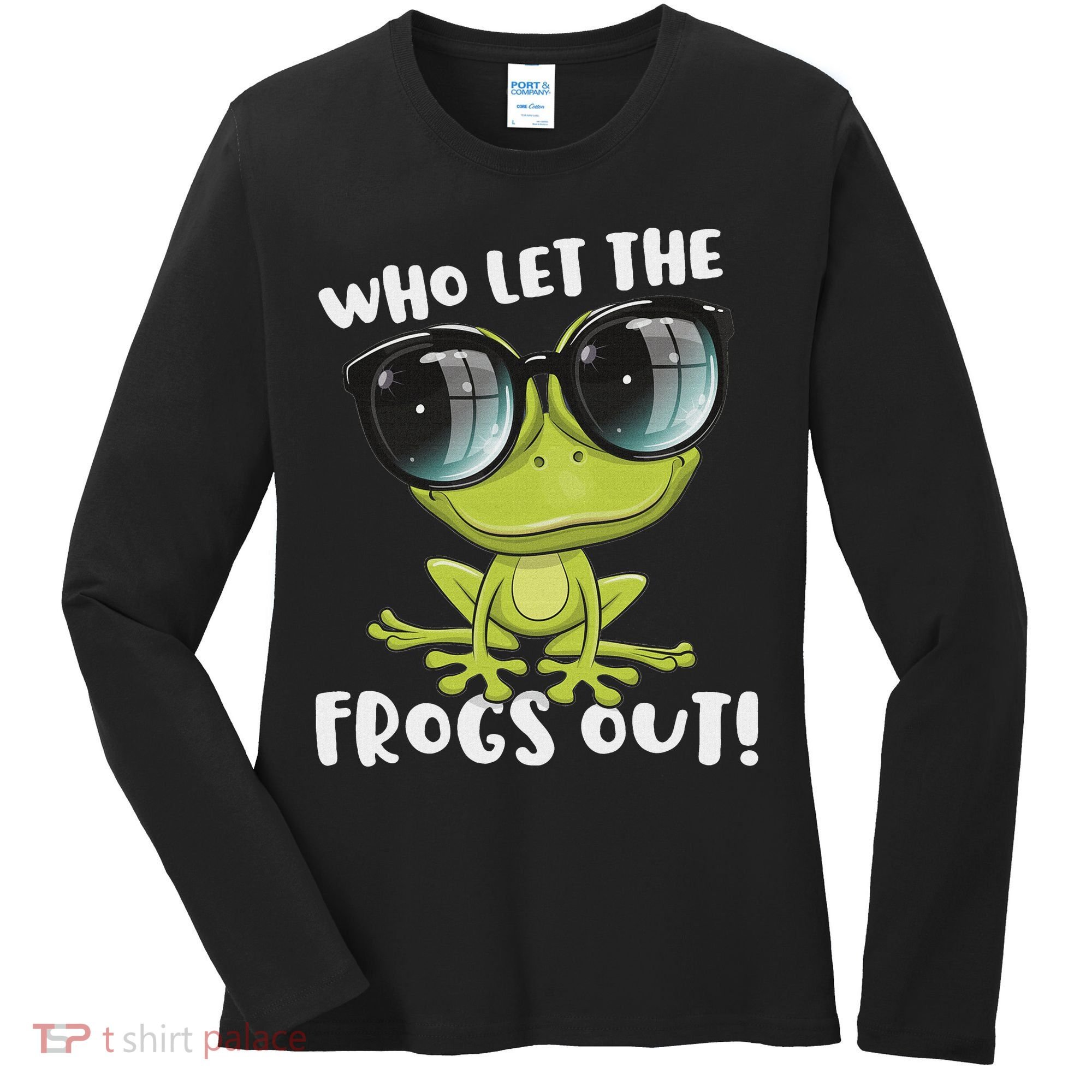 Funny Passover Who Let The Frogs Ou Jewish Seder Women's Long Sleeve Shirt