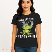 Funny Passover Who Let The Frogs Ou Jewish Seder Women's T-Shirt thumb 4
