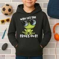 Funny Passover Who Let The Frogs Ou Jewish Seder Kids Hoodie thumb 2