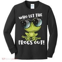 Funny Passover Who Let The Frogs Ou Jewish Seder Kids Long Sleeve Shirt thumb 0