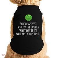 Funny Pickleball Whose Serve League Pickleball Team Doggie Tank thumb 0