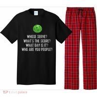 Funny Pickleball Whose Serve League Pickleball Team Pajama Set thumb 0