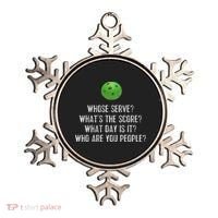 Funny Pickleball Whose Serve League Pickleball Team Ornament thumb 0