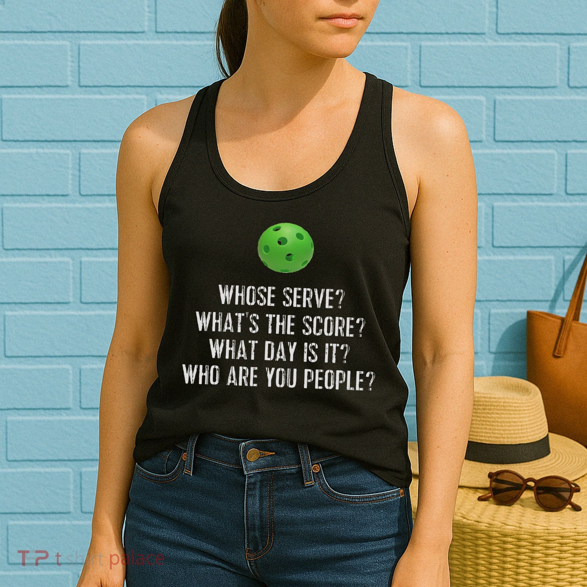 Funny Pickleball Whose Serve League Pickleball Team Women's Tank Top