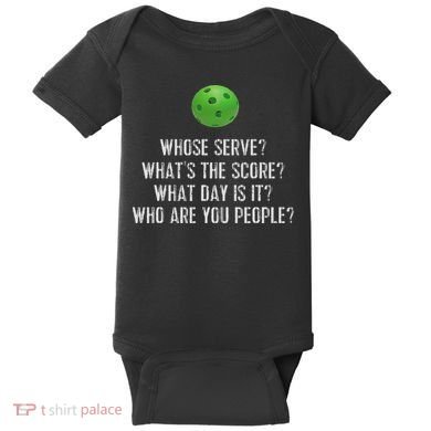 Funny Pickleball Whose Serve League Pickleball Team Baby Bodysuit