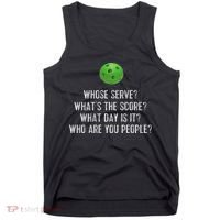 Funny Pickleball Whose Serve League Pickleball Team Tank Top thumb 0