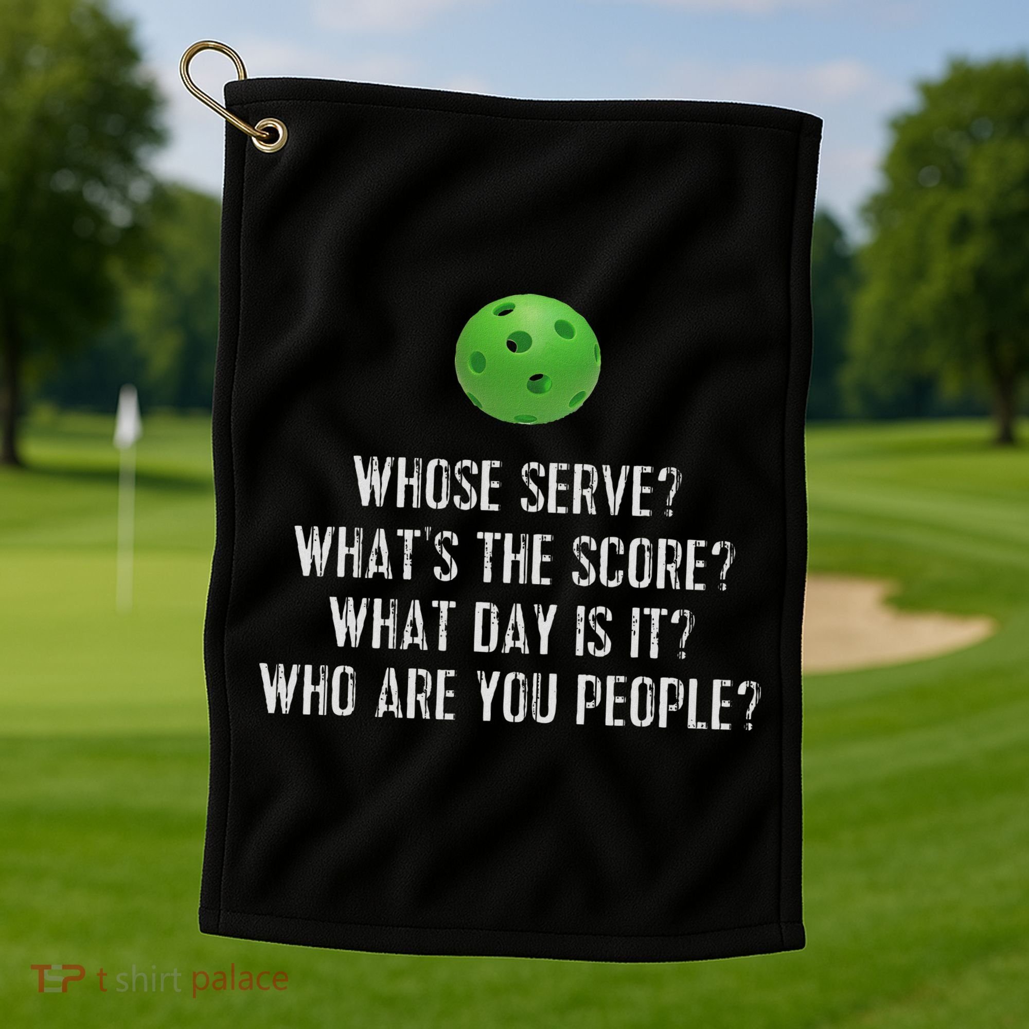 Funny Pickleball Whose Serve League Pickleball Team Golf Towel