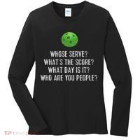 Funny Pickleball Whose Serve League Pickleball Team Women's Long Sleeve Shirt thumb 0