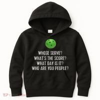 Funny Pickleball Whose Serve League Pickleball Team Kids Hoodie thumb 0