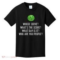 Funny Pickleball Whose Serve League Pickleball Team Kids T-Shirt thumb 0