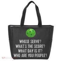 Funny Pickleball Whose Serve League Pickleball Team Tote Bag thumb 0