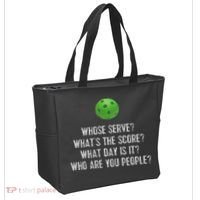Funny Pickleball Whose Serve League Pickleball Team Tote Bag thumb 2
