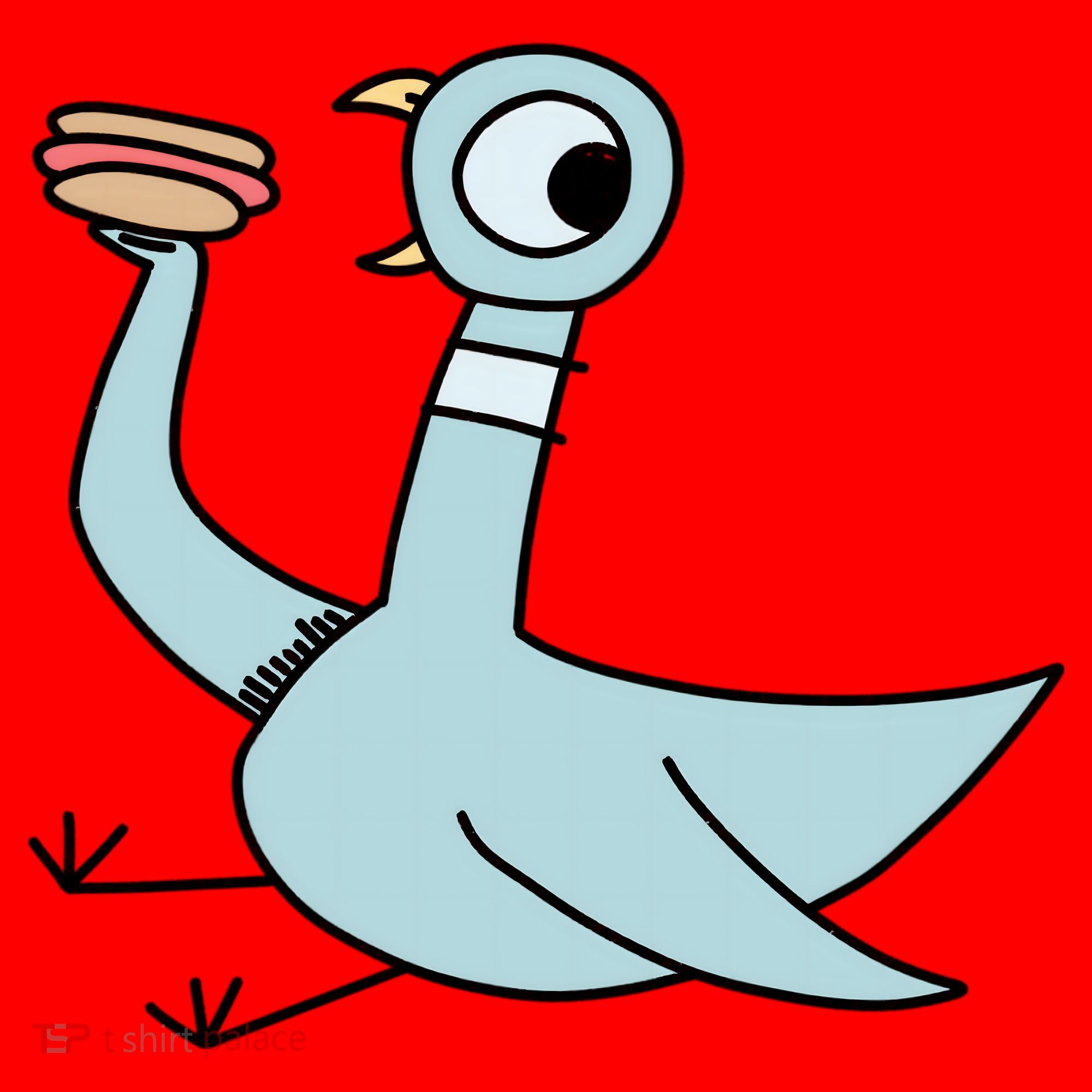 Funny Pigeon With A Hotdog Fan Art Santa Hat