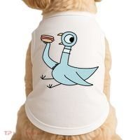 Funny Pigeon With A Hotdog Fan Art Doggie Tank thumb 0
